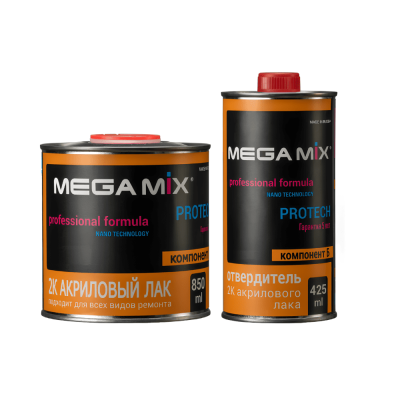 2К Акриловый лак MS Компонент A  850 мл+Отвердитель 2К Акрилового лака MS  425 мл